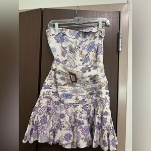 Hemant and Nandita purple floral mini dress